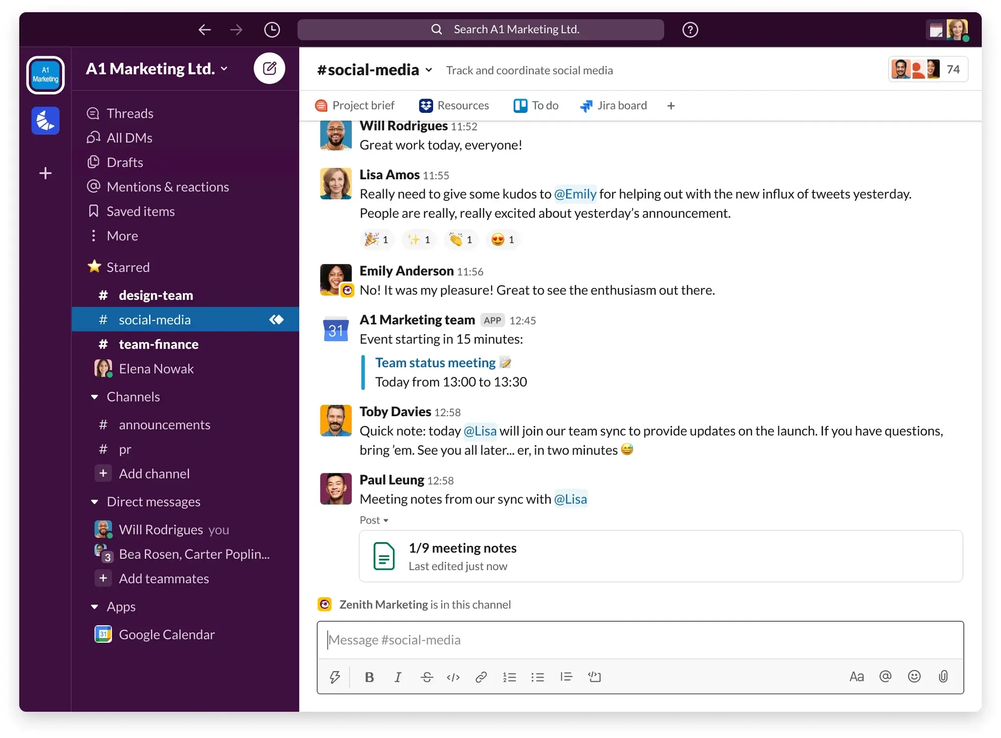 slack workspace