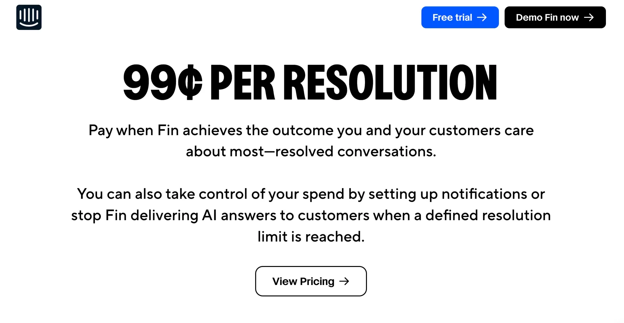 Intercom Fin success-based pricing