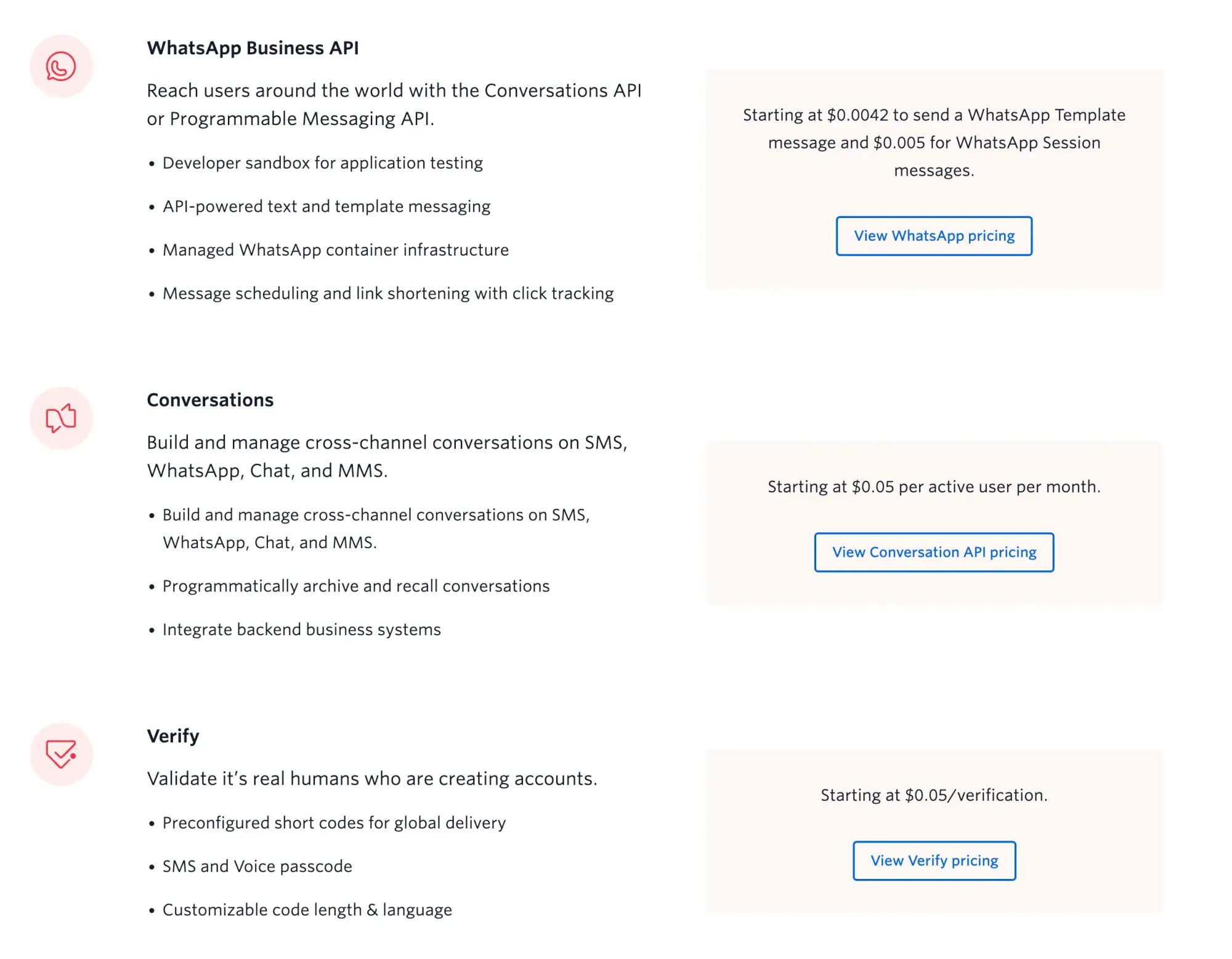 Twilio pricing