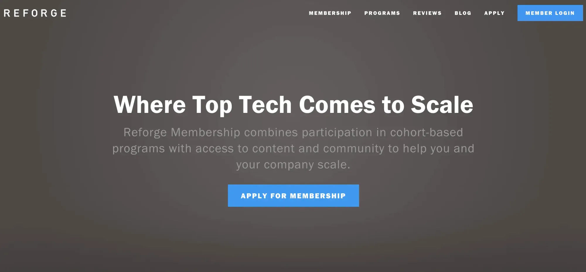 Reforge membership landing page