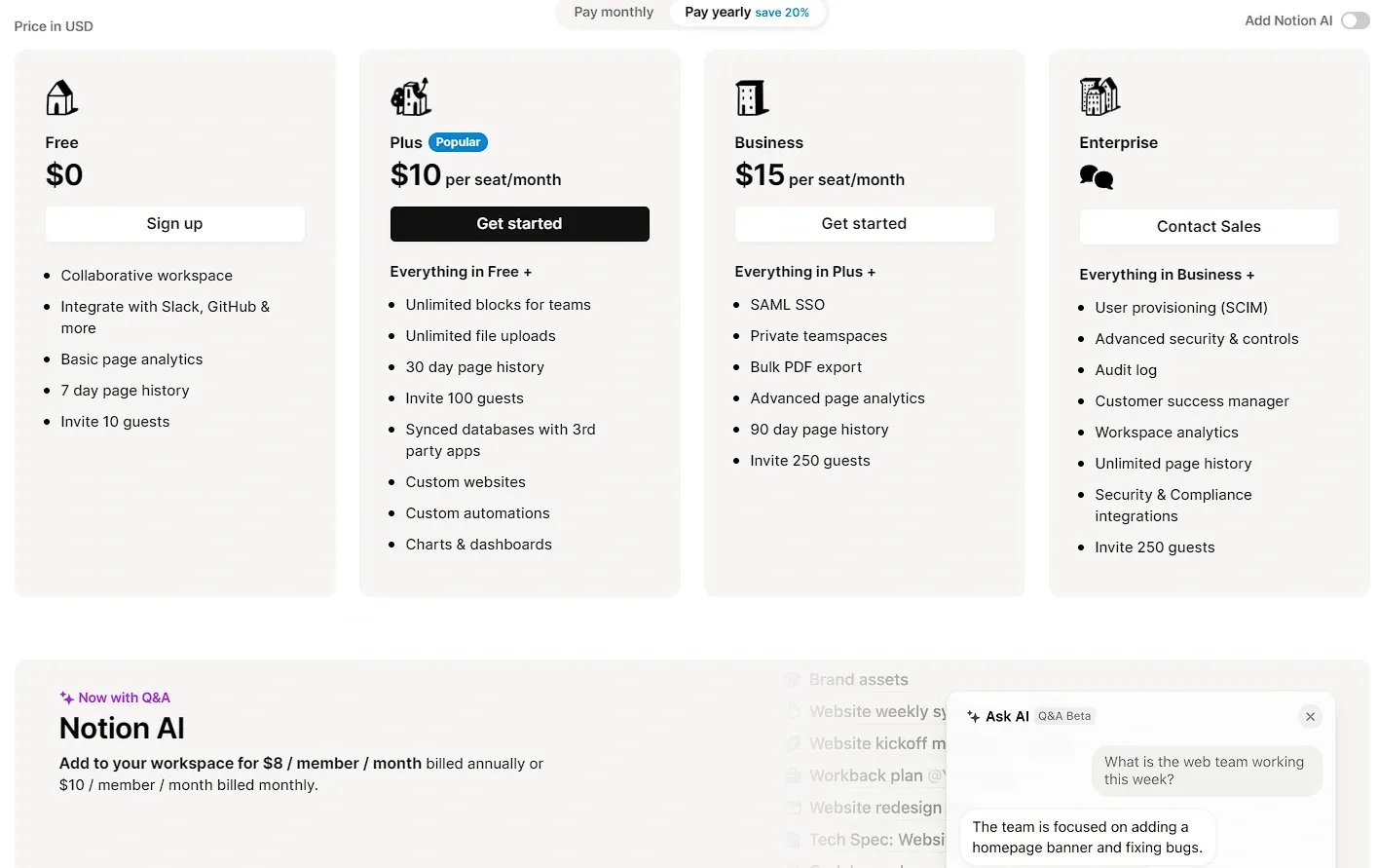 Notion pricing
